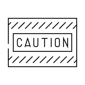 Caution alert line icon vector illustration Stock Illustration