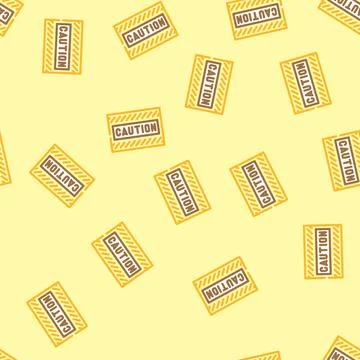 Caution alert vector seamless pattern 스톡 일러스트