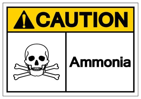 Caution Ammonia Symbol Sign, Vector Illustration, Isolate On White Background Stock-Illustration