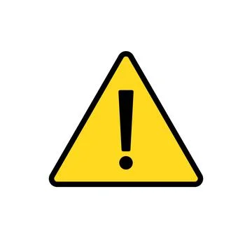 Caution and warning exclamation icons. Vector. Illustrazione stock