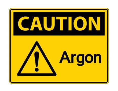 Caution Argon Symbol Sign Isolate On White Background,Vector Illustration Stock Illustration