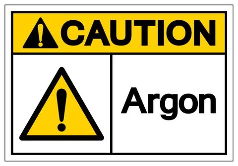 Caution Argon Symbol Sign, Vector Illustration, Isolate On White Background L Stock Illustration