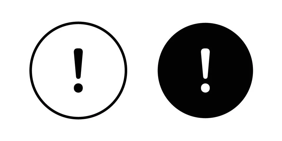 Caution Attention icon for web projects Stock Illustration
