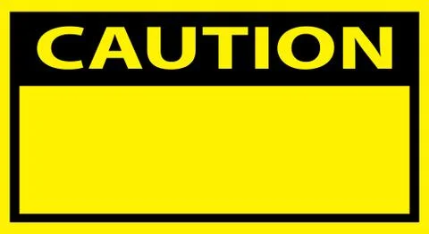 CAUTION ATTENTION PLATE IMAGE YOUR AD Stock Illustration