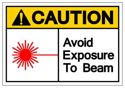 Caution Avoid Exposure To Beam Symbol Sign, Vector Illustration, Isolate On W Illustrazione stock