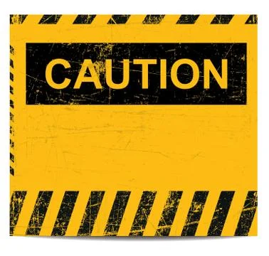 Caution banner Stock Illustration