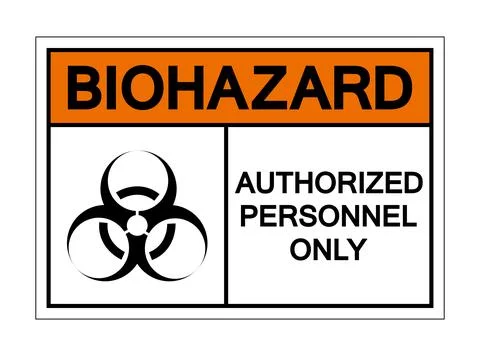 Caution Biohazard Sign for Restricted Area Access and Safety Compliance Stock Illustration