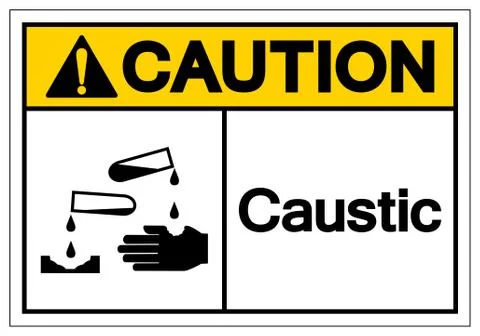 Caution Caustic Symbol Sign, Vector Illustration, Isolate On White Background Stock Illustration