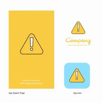 Caution Company Logo App Icon and Splash Page Design. Creative Business App D Stock Illustration