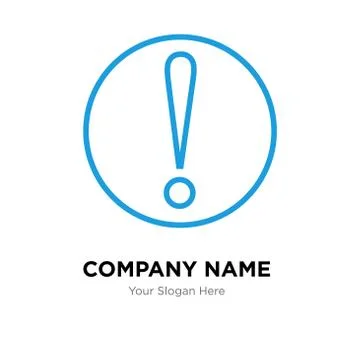 Caution company logo design template Stock Illustration