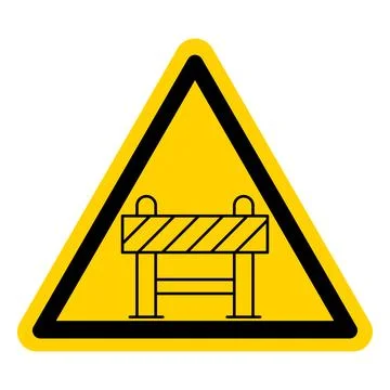Caution Construction Sign Icon for Safety Awareness and Roadwork Caution Stock Illustration