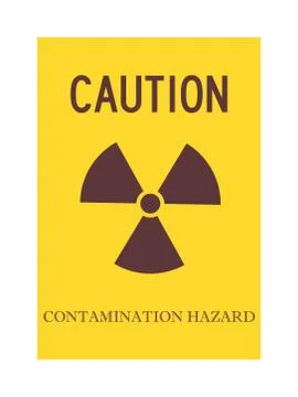Caution contamination hazard warning sign vector Stock Illustration