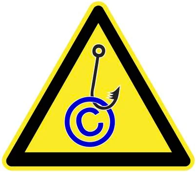 Caution Copyright Fraud Illustrazione stock