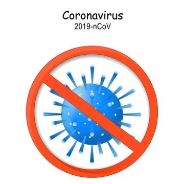 Caution coronavirus. 2019-nCoV. Stop Sign COVID-19. 스톡 일러스트