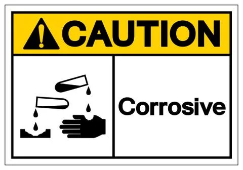 Caution Corrosive Symbol Sign, Vector Illustration, Isolate On White Backgrou Stock Illustration