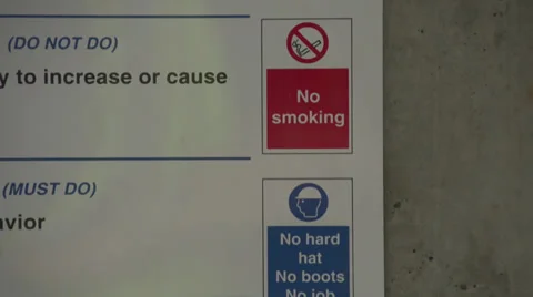 Caution Danger Board on Building Site Vídeo Stock 39208084