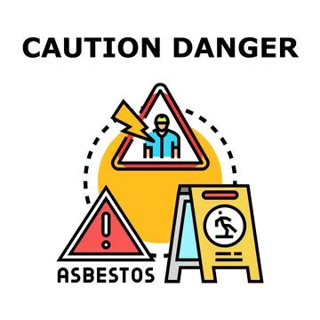 Caution danger concept vector signs system Stock Illustration