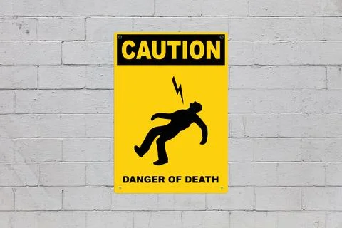 Caution, Danger of death Stock-Fotos