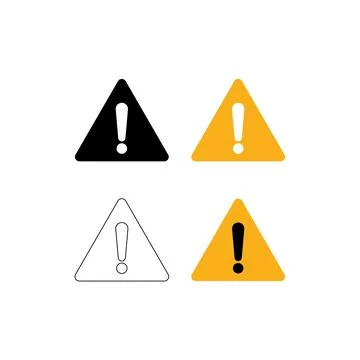 Caution, danger, hazard warning sign icon. Vector illustration eps 10 Stock Illustration
