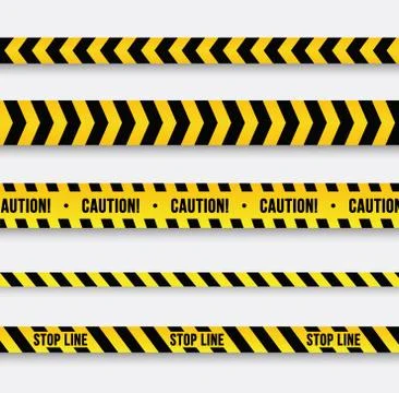 Caution danger sign. Danger and police line. Stockillustratie