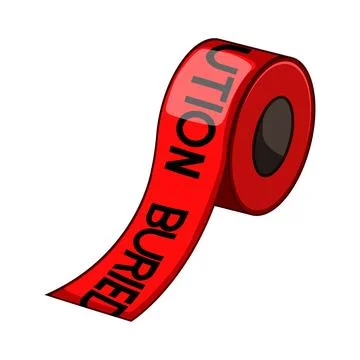 Caution danger tape cartoon vector illustration Stock Illustration