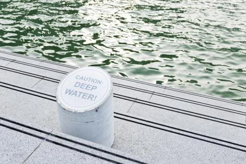 Caution deep water Stock Photos
