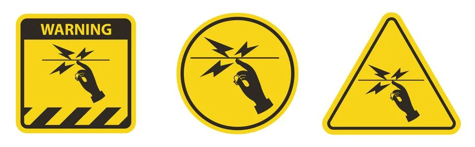 Caution Do Not Touch Symbol Sign Isolate on White Background Stock Illustration