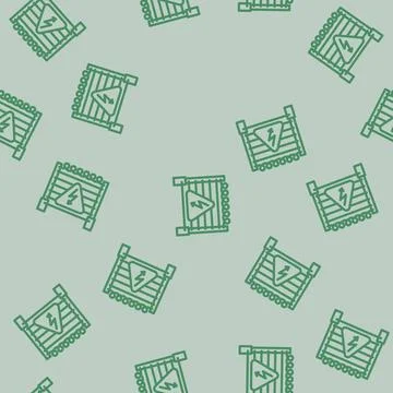 Caution electricity line vector seamless pattern Stock Illustration
