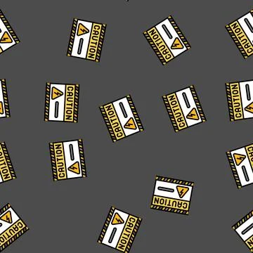 Caution electricity vector seamless pattern 스톡 일러스트