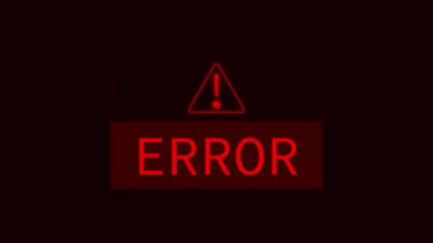 Caution error warning sign for security and safety Stock Footage 295587335