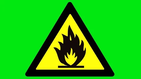 Caution flammable.animated video 库存影片 77350465