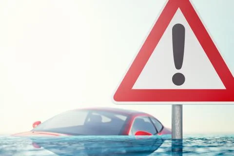 Caution Flood Stockillustratie