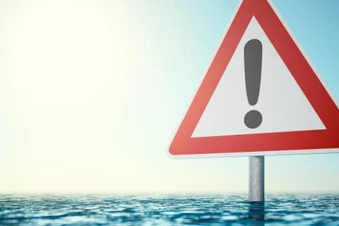Caution Flood Stockillustratie