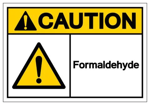 Caution Formaldehyde Symbol Sign, Vector Illustration, Isolate On White Backg Stock Illustration