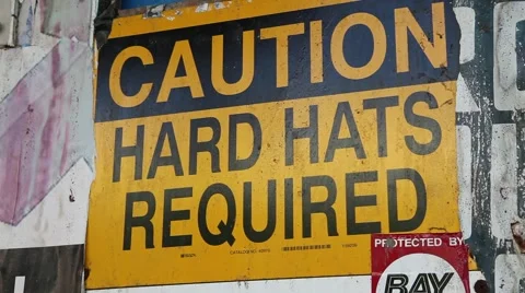 Caution Hard Hats Required 動画素材 998948