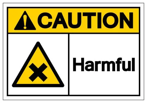 Caution Harmful Symbol Sign, Vector Illustration, Isolate On White Background Stock-Illustration