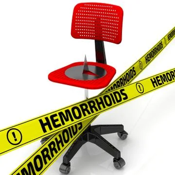 Caution - hemorrhoids! Stock Illustration