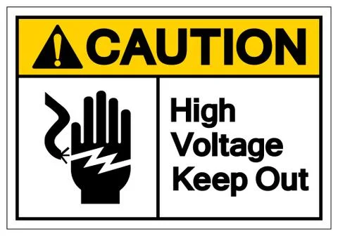 Caution High Voltage Keep Out Symbol Sign, Vector Illustration, Isolate On Wh Stock Illustration