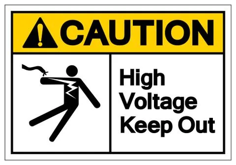 Caution High Voltage Keep Out Symbol Sign, Vector Illustration, Isolate On Wh Stock Illustration
