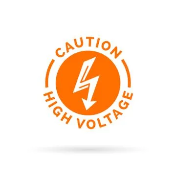 Caution high voltage sign Stock Illustration