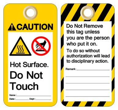 Caution Hot Surface Do not touch Symbol Sign ,Vector Illustration, Isolate On Stock Illustration