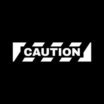 The caution icon. Danger and hazard, attention symbol. Flat Stock Illustration