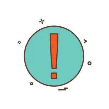 Caution icon design vector Illustrazione stock
