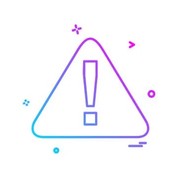 Caution icon design vector Stock Illustration