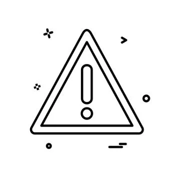 Caution icon design vector Illustrazione stock