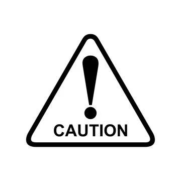 Caution icon isolated on white background. Vector illustration. Illustrazione stock