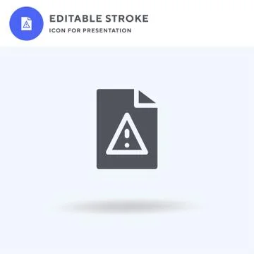 Caution icon vector, filled flat sign, solid pictogram isolated on white, log Stock-Illustration