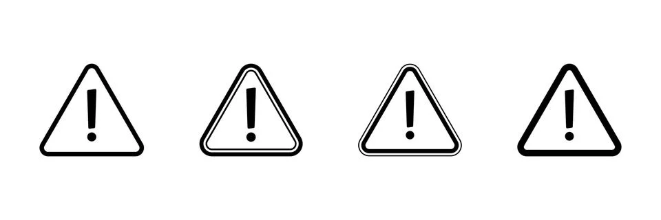 Caution icon vector. Warning icon symbol. Exclamation Mark icon. Stock Illustration