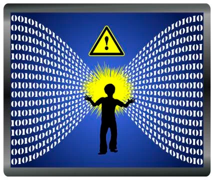 Caution Information Overload Stock Illustration