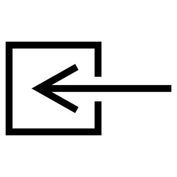 Caution Input Entrance Non-Electrical Symbol Sign On White Background Stock Illustration